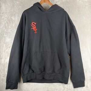 Line Up Chicago White Sox Hoodie Black Red Gothic Logo Mens 2XL LS16001 P16175
